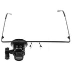 Professional 20x Magnifying Eye Magnifier Single/Dual Glasses Loupe Lens Jeweler Watch Repair Tool with LED Light 9892A 9892A-II