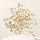 DREA Factory Wholesale Artificial Gold Eucalyptus Leaves Artificial Palm Leaf for Christmas Home Decor
