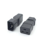 IEC 320 C19 to C14 AC Power Adapter Plug, Connect C20 To C13 Power Male To Female Converter 10A 250V Black