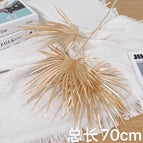 DREA Factory Wholesale Artificial Gold Eucalyptus Leaves Artificial Palm Leaf for Christmas Home Decor