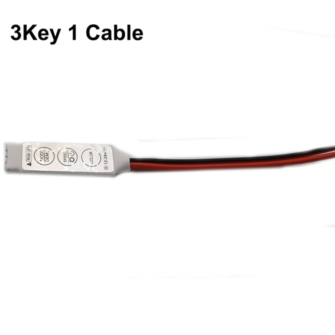 DC 5V-12V-24V 12A 3Keys Mini DC LED RGB Controller Dimmer Driver For RGB 5050/3528/2835/5730/5630/3014 SMD LED Strip Lights