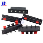 diymore 5PCS/Lot 4 Pin Speaker Terminal Block 4 Way Amplifier Spring Jointing Clamp Test Clip Stereo Speaker Strip Connector