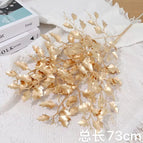 DREA Factory Wholesale Artificial Gold Eucalyptus Leaves Artificial Palm Leaf for Christmas Home Decor