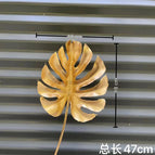DREA Factory Wholesale Artificial Gold Eucalyptus Leaves Artificial Palm Leaf for Christmas Home Decor
