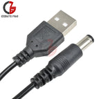 USB 2.0 to DC 5.5mm x 2.1mm Power Converter Connector Cable DC to USB Power Adapter Socket Cord Plug for Power Charger