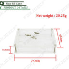 One set Transparent Acrylic Box Clear Enclosure for Arduino UNO R3 Case With Screws