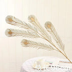 DREA Factory Wholesale Artificial Gold Eucalyptus Leaves Artificial Palm Leaf for Christmas Home Decor