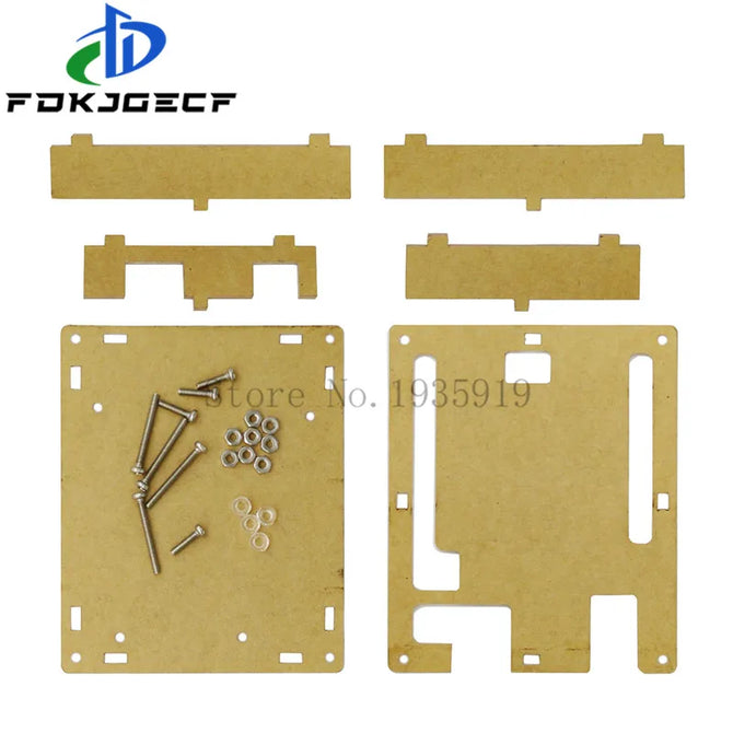 One set Transparent Acrylic Box Clear Enclosure for Arduino UNO R3 Case With Screws