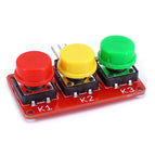 OPEN-SMART 3 Channel Colorful Big Key Analog Button Sensor Module 3-CH Red Yellow Green Color Keys Compatible for Arduino