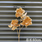 DREA Factory Wholesale Artificial Gold Eucalyptus Leaves Artificial Palm Leaf for Christmas Home Decor