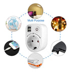 USB Socket Intelligent USB Switch Socket 2.1A Dual USB Charging Travel Adaptor Socket