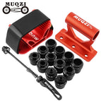 MUQZI Aluminum Bike Fork Mount Block QR 5x100 Thru Axle 12/15/20mm Bicycle Fork Holder Car Roof Truck Bed Van