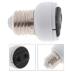 High Quality E27 ABS US/EU Plug Connector Accessories Bulb  Holder Lighting Fixture Bulb Base Screw Adapter White Lamp Socket