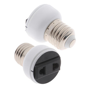 High Quality E27 ABS US/EU Plug Connector Accessories Bulb  Holder Lighting Fixture Bulb Base Screw Adapter White Lamp Socket