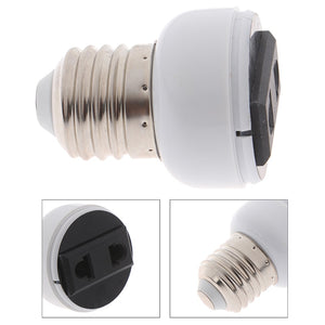 High Quality E27 ABS US/EU Plug Connector Accessories Bulb  Holder Lighting Fixture Bulb Base Screw Adapter White Lamp Socket