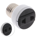 High Quality E27 ABS US/EU Plug Connector Accessories Bulb  Holder Lighting Fixture Bulb Base Screw Adapter White Lamp Socket