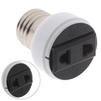High Quality E27 ABS US/EU Plug Connector Accessories Bulb  Holder Lighting Fixture Bulb Base Screw Adapter White Lamp Socket