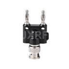 JXRF BNC male Female to two dual 4mm Banana binding post male female jack connector Adapter