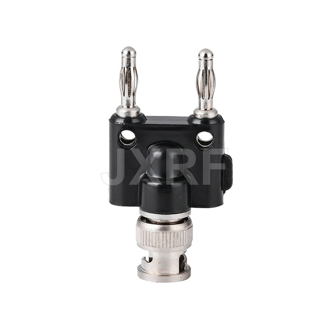 JXRF BNC male Female to two dual 4mm Banana binding post male female jack connector Adapter