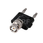JXRF BNC male Female to two dual 4mm Banana binding post male female jack connector Adapter