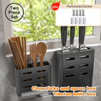 Joybos Kitchen Organizer Shelf Set Wall-mounted Seasoning Holder Punch-free Aluminum Kitchen Storage Shelf Set