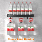 Joybos Kitchen Organizer Shelf Set Wall-mounted Seasoning Holder Punch-free Aluminum Kitchen Storage Shelf Set