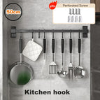 Joybos Kitchen Organizer Shelf Set Wall-mounted Seasoning Holder Punch-free Aluminum Kitchen Storage Shelf Set
