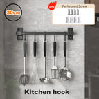 Joybos Kitchen Organizer Shelf Set Wall-mounted Seasoning Holder Punch-free Aluminum Kitchen Storage Shelf Set
