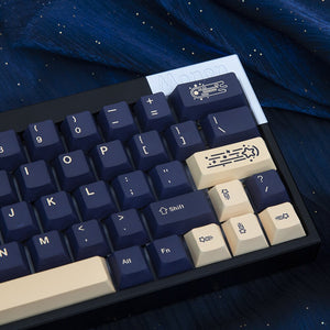 KBDiy 124 Keys GMK Stargaze Clone PBT Keycaps Cherry MX Profile Blue Yellow Keycap for Mechanical Keyboard Custom Key Caps Set