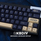 KBDiy 124 Keys GMK Stargaze Clone PBT Keycaps Cherry MX Profile Blue Yellow Keycap for Mechanical Keyboard Custom Key Caps Set