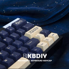 KBDiy 124 Keys GMK Stargaze Clone PBT Keycaps Cherry MX Profile Blue Yellow Keycap for Mechanical Keyboard Custom Key Caps Set
