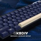 KBDiy 124 Keys GMK Stargaze Clone PBT Keycaps Cherry MX Profile Blue Yellow Keycap for Mechanical Keyboard Custom Key Caps Set