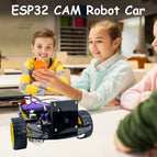 LAFVIN 2WD Smart Robot Car Kit Wifi ESP32 Camera Starter Kit for Arduino Programming STEM Kit