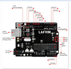LAFVIN 4DOF Acrylic Toys Robot Mechanical Arm Claw Kit for Arduino for UNO R3 DIY Robot Kit Learning Suite with Tutorial