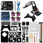 LAFVIN 4DOF Acrylic Toys Robot Mechanical Arm Claw Kit for Arduino for UNO R3 with Tutorial