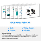 LAFVIN DIY 4-DOF Panda Robot Kit Programmable Dancing Robot Kit For Arduino Nano Electronic Toy / Support Android APP Control