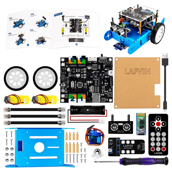 LAFVIN IBOT Programmable Education Robot Car Kit  for Arduino Graphical Programming with User Manual