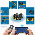 LAFVIN Mechanical 4WD Robot Arm Car Kit for Arduino Robot Car Robot Arm Programmable STEM Toys/Support Android