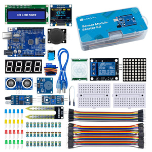 LAFVIN Sensor Module Starter Kit for Arduino Uno Set R3 ,0.96" OLED 1602 LCD Display with Tutorial