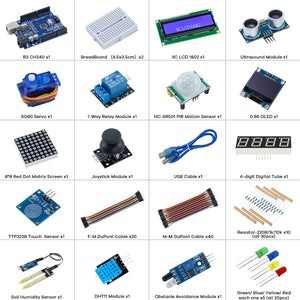 LAFVIN Sensor Module Starter Kit for Arduino Uno Set R3 ,0.96" OLED 1602 LCD Display with Tutorial