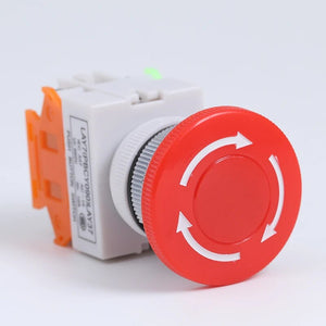 LAY7-11ZS 22mm/25mm/30mm Mushroom Head self-lockable Actuator ,emergency Stop Mushroom Head Push ,Y090-11ZS