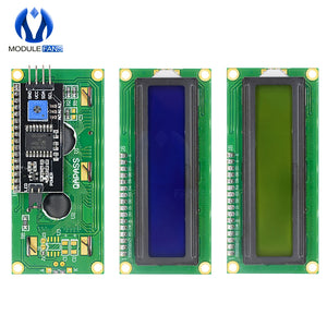 LCD1602 1602 LCD Display Module Blue Yellow Green Screen 16x2 Character PCF8574T PCF8574 IIC I2C Interface 5V for Arduino  R3