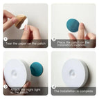 LED Motion Sensor Night Light USB Rechargeable Bedroom Wall Lamp Ночники Stairs Closet Intelligent Body Light