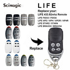 LIFE FIDO 2 FIDO 4 VIP2 VIP4 BRAVO2 BRAVO4 Garage Gate Remote Control Replacement 433mhz Transmitter Command Opener