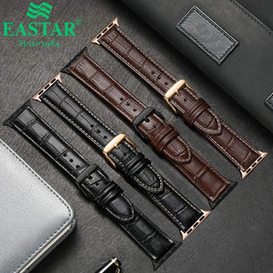 Leather Watchband for Apple Watch 7 6 5 4 SE Band Sport Leather Bracelet 42mm 45mm Strap For iwatch Series 3/2/1 Band