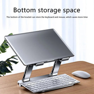 MC 515 Foldable Laptop Tablet Stand Aluminum Alloy Adjustable Desktop PC Notebook Lifting Heightening Cooling Bracket Holder