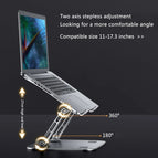 MC 515 Foldable Laptop Tablet Stand Aluminum Alloy Adjustable Desktop PC Notebook Lifting Heightening Cooling Bracket Holder