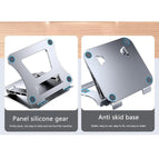 MC 515 Foldable Laptop Tablet Stand Aluminum Alloy Adjustable Desktop PC Notebook Lifting Heightening Cooling Bracket Holder