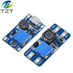 MT3608 DC-DC Adjustable Boost Module 2A Boost Plate Step Up Module with MICRO USB 2V-24V to 5V 9V 12V 28V