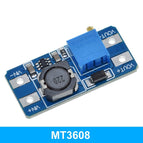 MT3608 DC-DC Adjustable Boost Module 2A Boost Plate Step Up Module with MICRO USB 2V-24V to 5V 9V 12V 28V